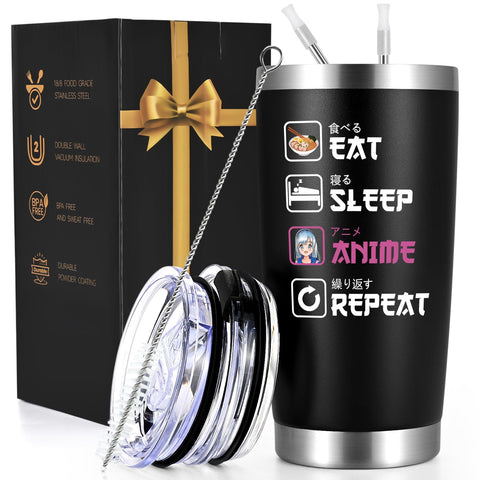 Qtencas Japanese-themed tumbler design adds style to anime marathons.