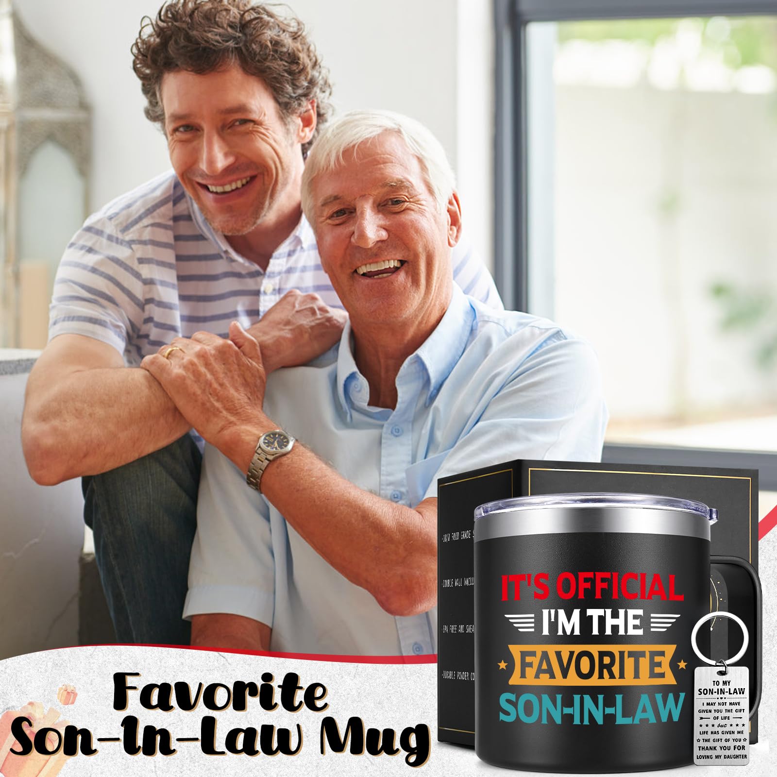 Qtencas mug with key chain demonstrates practical gift option.