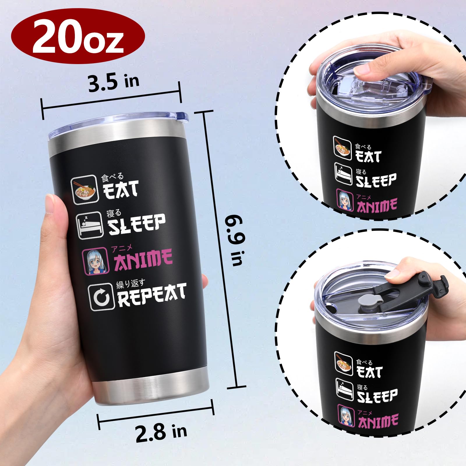 Qtencas slide closure lid prevents leaks during travel.