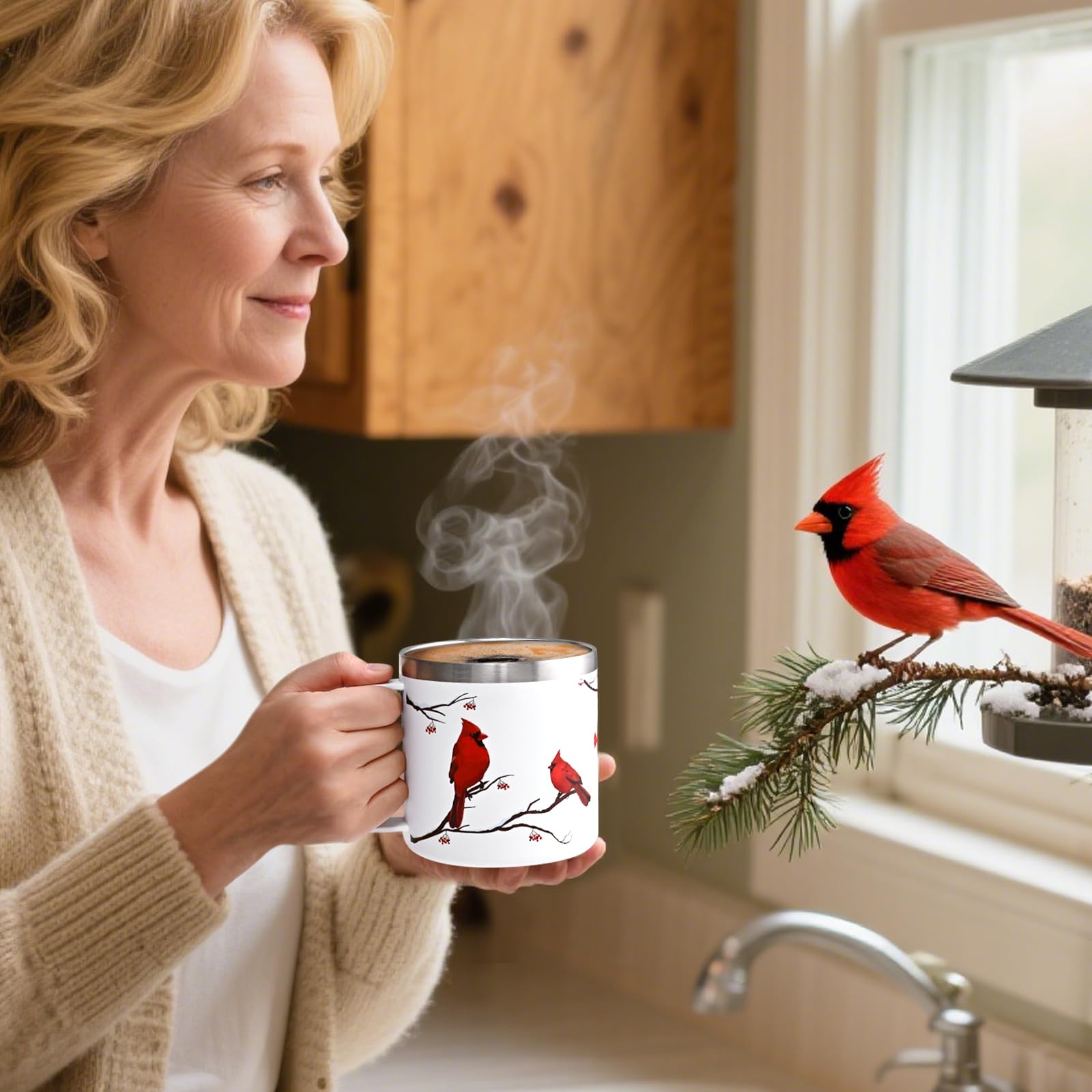 Qtencas Stainless steel insulated cup designed for durable indoor or outdoor use.