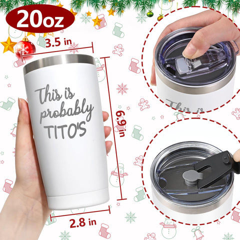 Qtencas Tito's Double-Wall Insulation keeps drinks at the right temperature.