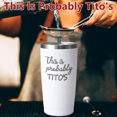 Qtencas Tito's Travel Cup in use, ready for commute or outdoor adventures.