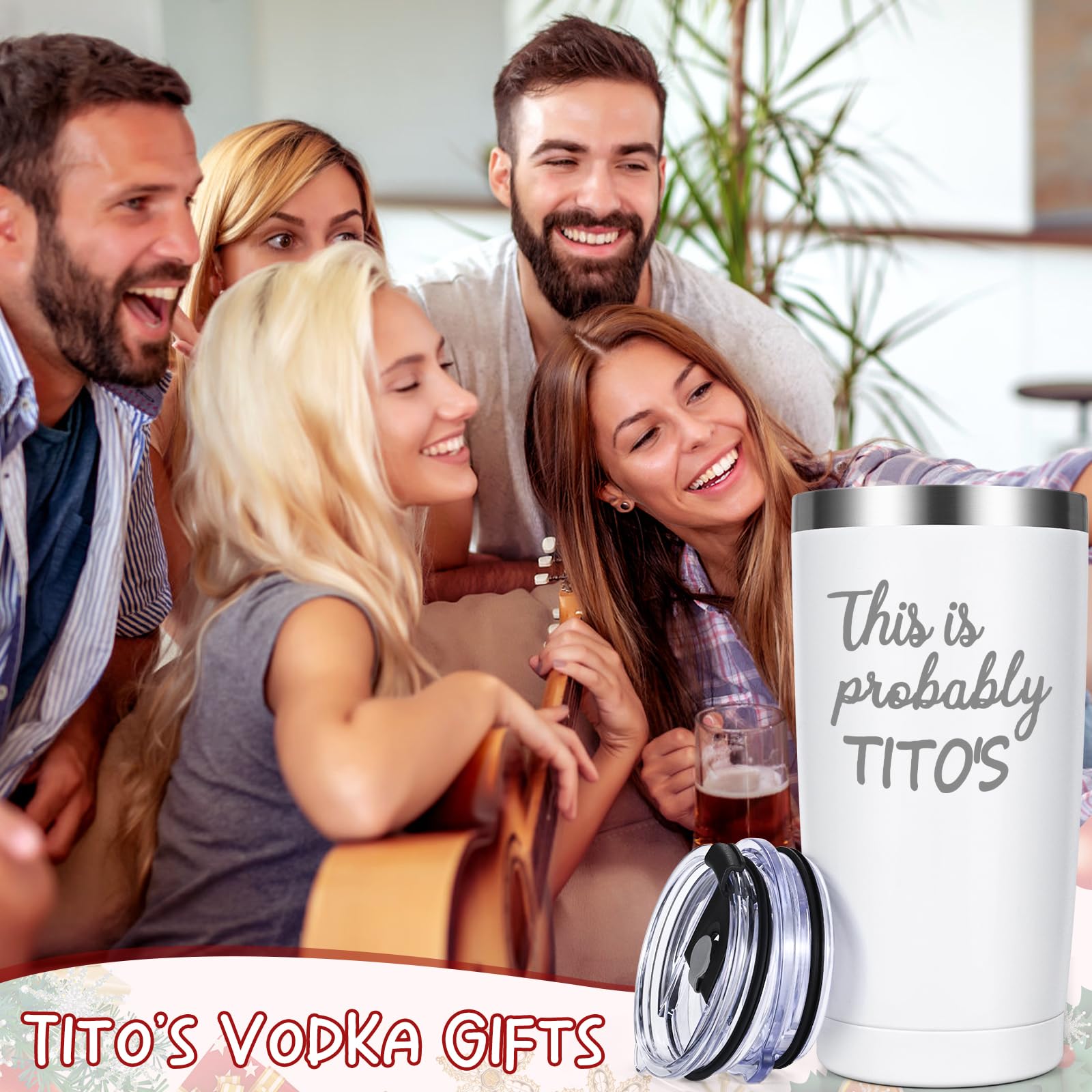 Qtencas Tito's Tumbler white box packaging makes a gift-ready presentation.