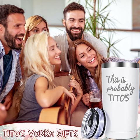 Qtencas Tito's Tumbler white box packaging makes a gift-ready presentation.