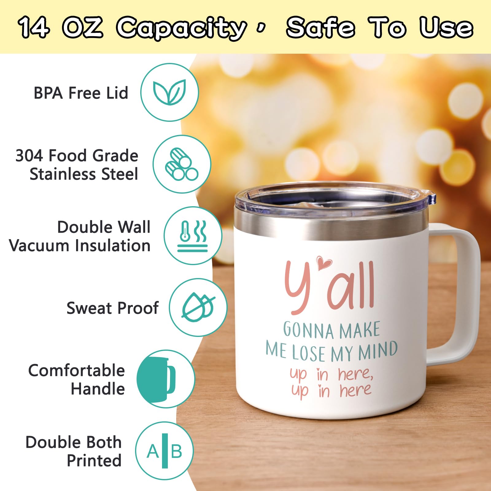 Qtencas white elephant gift mug, ideal birthday surprise for her.