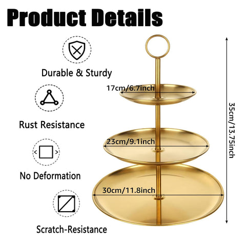 QTLCOHD top tier 6.7-inch diameter for secure cupcake placement.