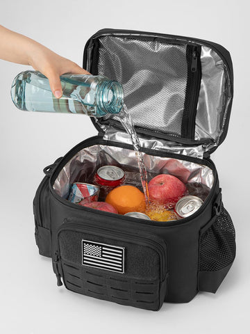 QT&QY lunch bag durable 600D fabric for rugged outdoor use.