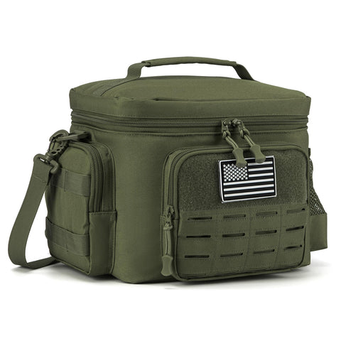 QT&QY Tactical Lunch Bag front pocket for quick access on the go.