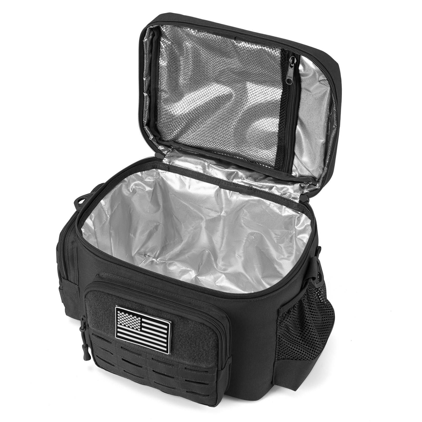QT&QY lunch bag detachable shoulder strap for comfortable carrying.