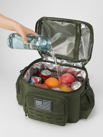 QT&QY Tactical Lunch Bag detachable shoulder strap for versatile carry.