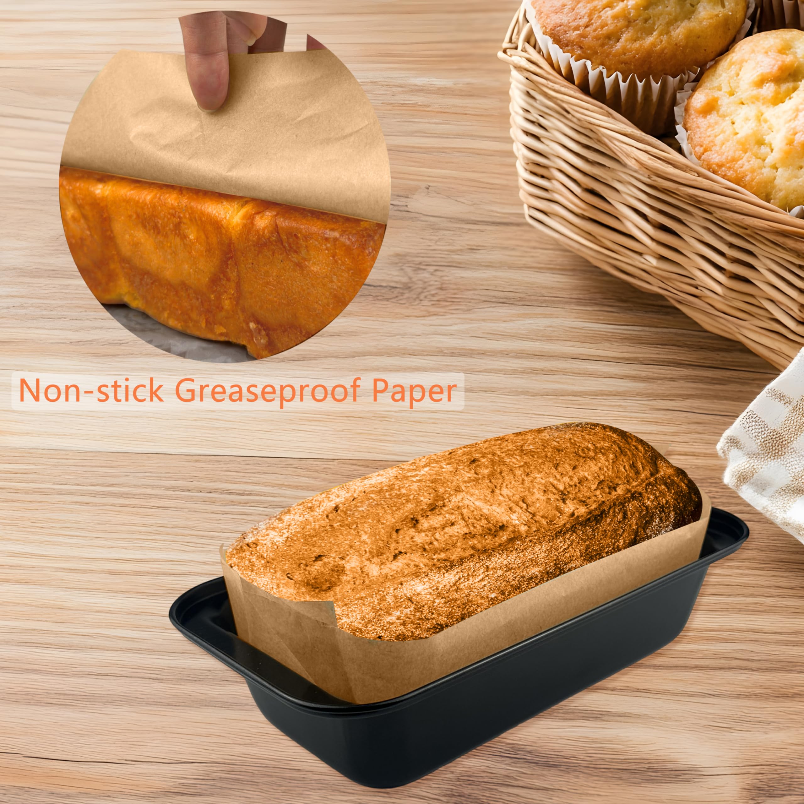 QTRQTR nonstick baking paper, oven-safe liner for bread, cake, and pizzas