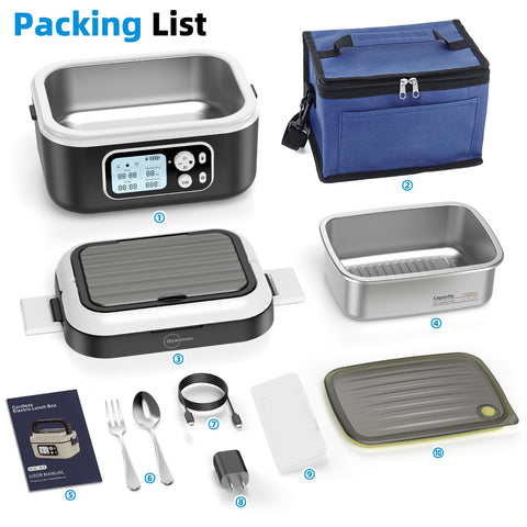 Qtyatvmoto heated lunch box in use during office or outdoor activity