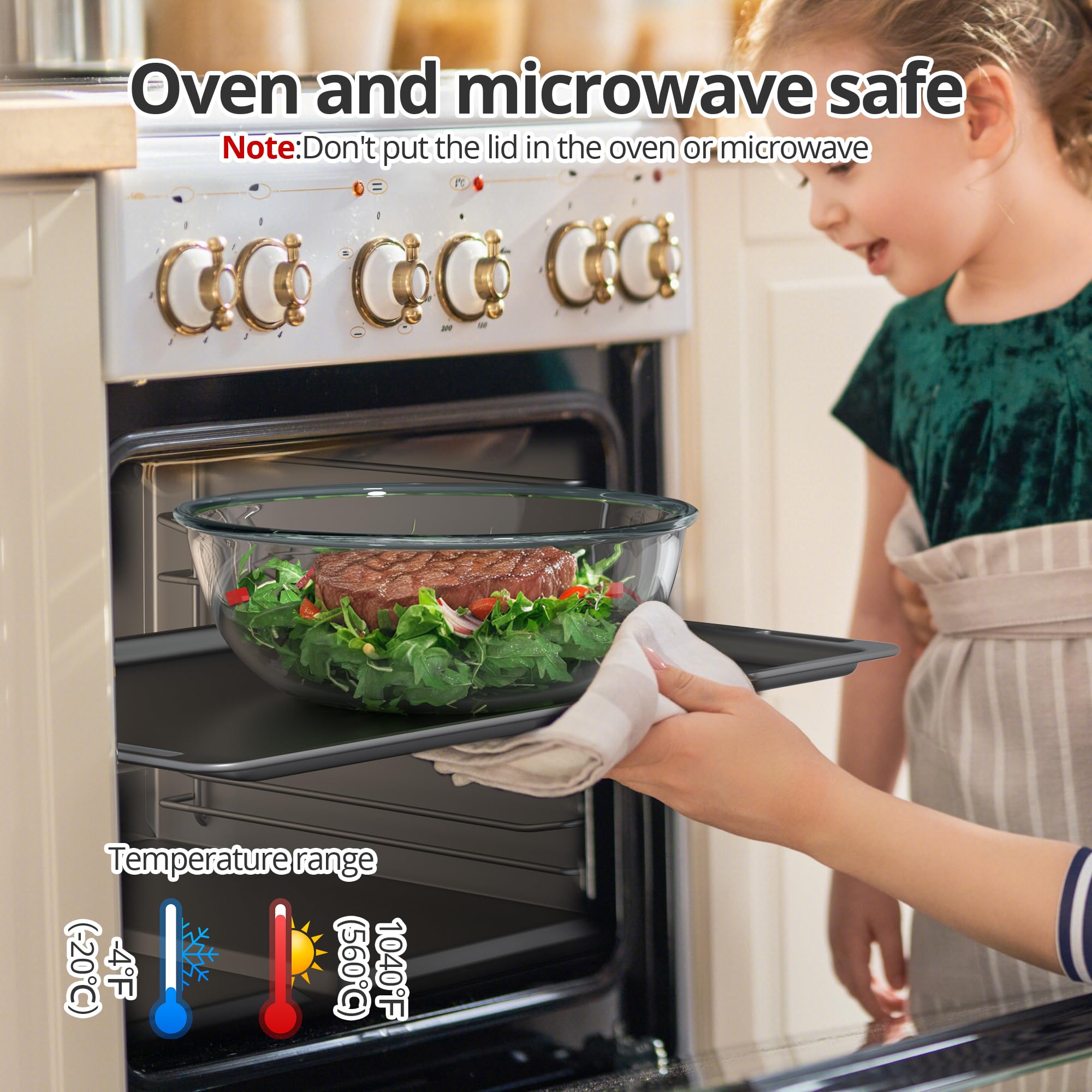 Quald oven and microwave-safe glass bowl ready for baking or reheating.