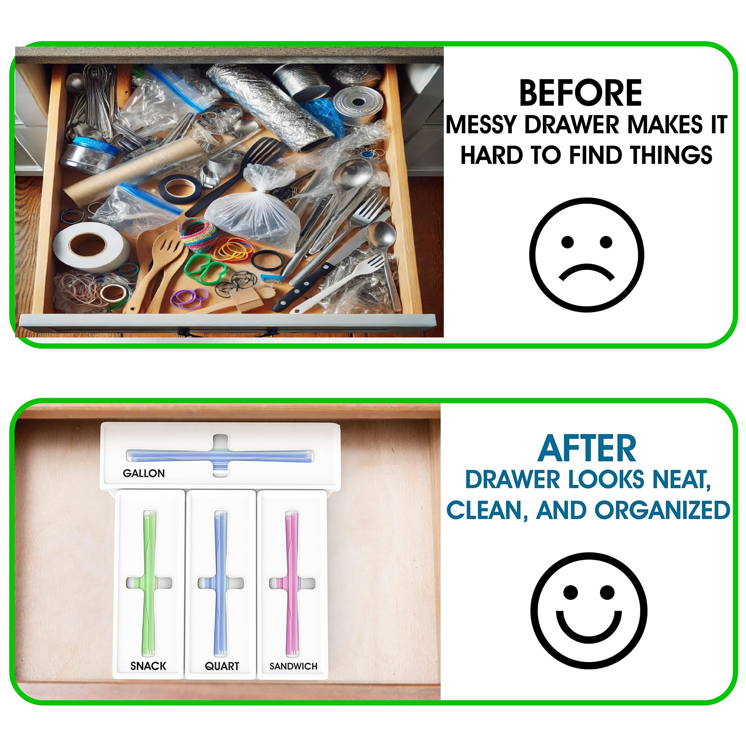 Qualezy pre-assembled drawer organizer set simplifies setup and time.