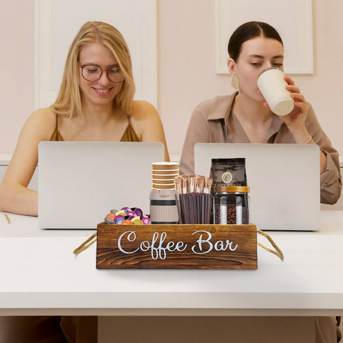 QUALLON farmhouse decor adds cafe vibes to your coffee area