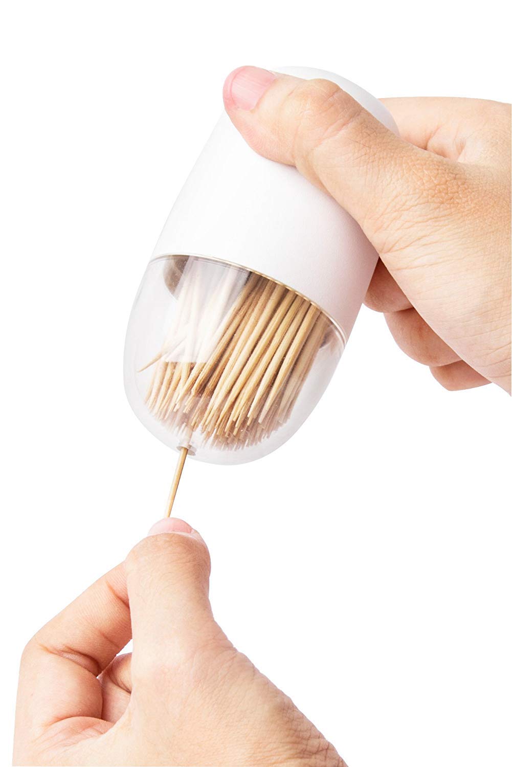 QUALY Deer Meadow lid enables top extraction for quick toothpick access.