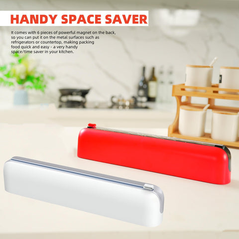 Quasziwa red kitchen organizer design enhances counter tidiness