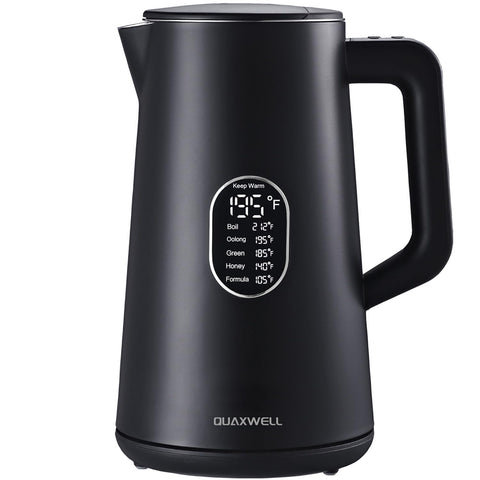 QUAXWELL kettle exterior with cool-touch surface for safe handling and pour