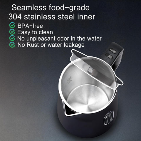 QUAXWELL interior 304SS stainless steel reduces rust risk and simplifies cleaning