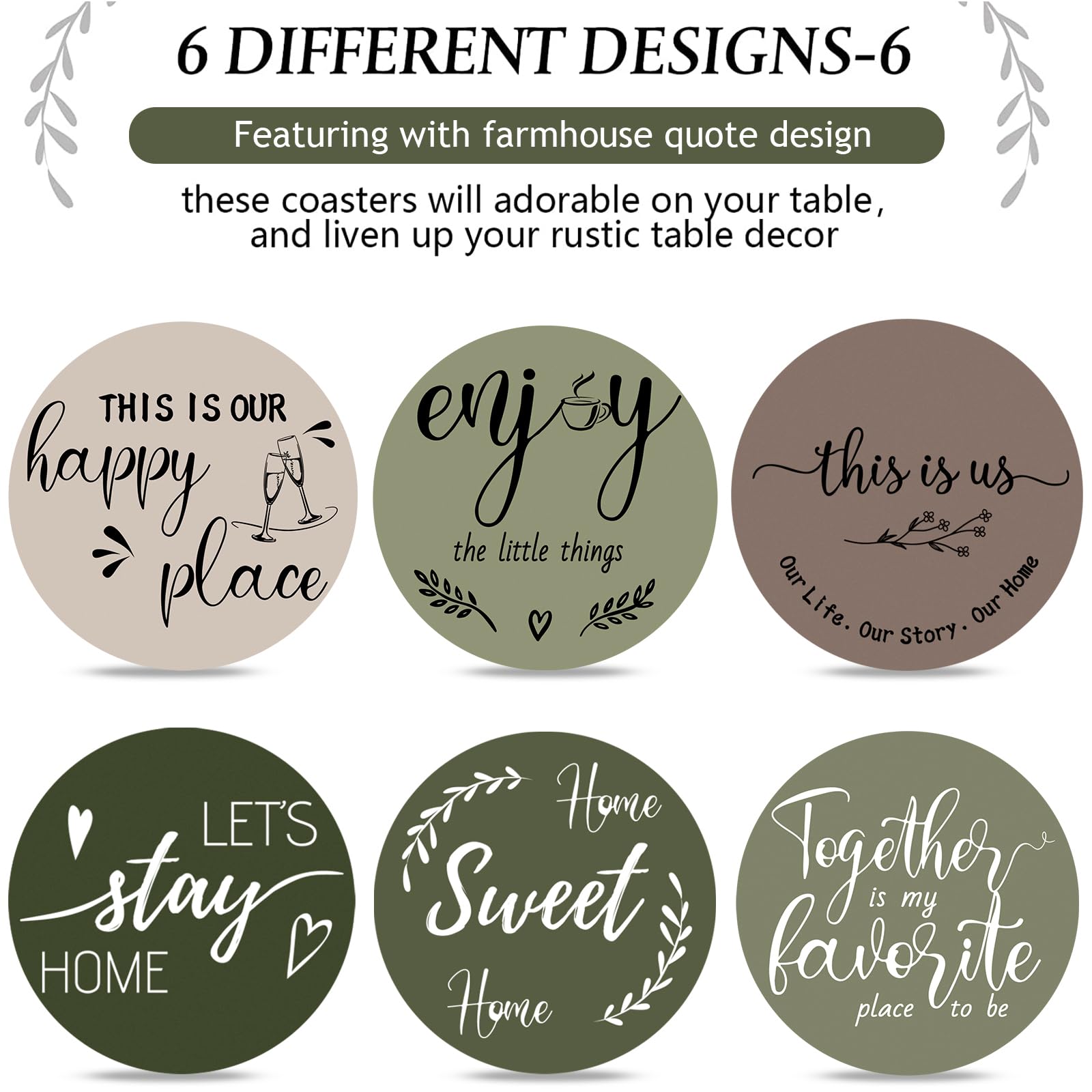Queekay coasters feature smooth polished wood and grain