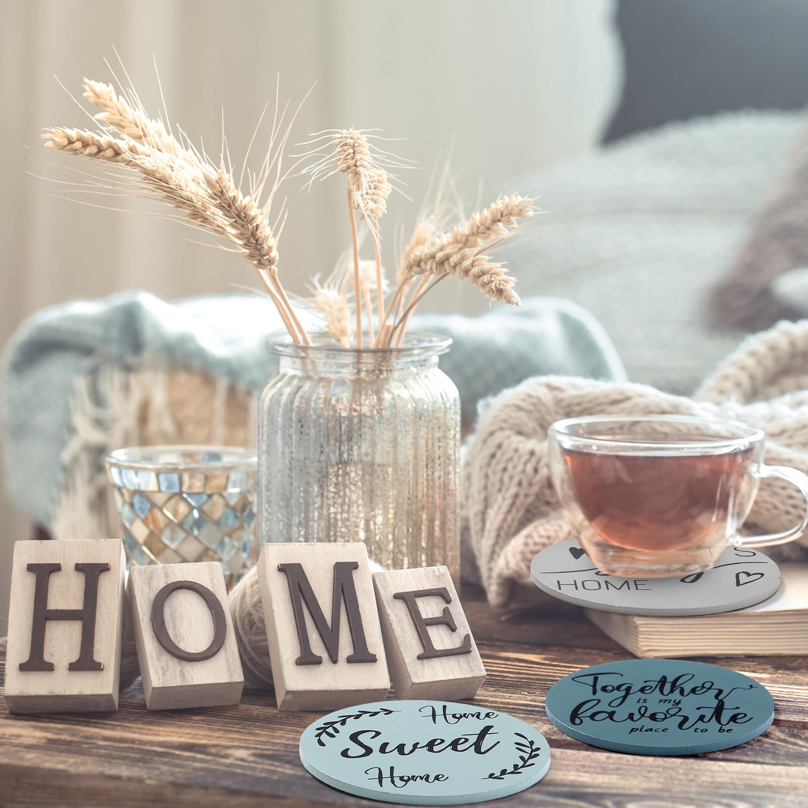 Queekay gift-ready coaster set for housewarming celebrations.