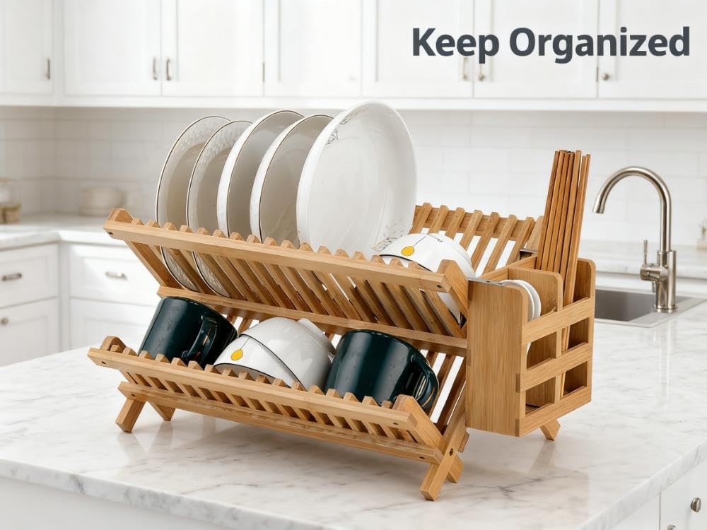 QUEENKAY foldable frame saves counter space for kitchen use
