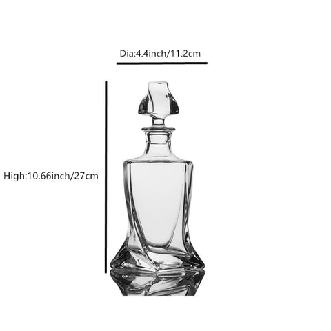 Queenstone decanter features a solid bottom for sturdy bar setup