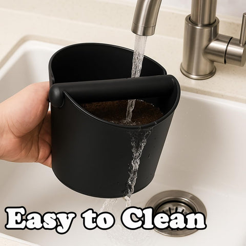 QUELIEN knock box easy cleaning with smooth interior after use.