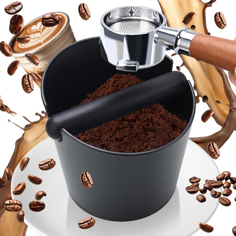 QUELIEN knock box fits under most espresso machines for compact setups.
