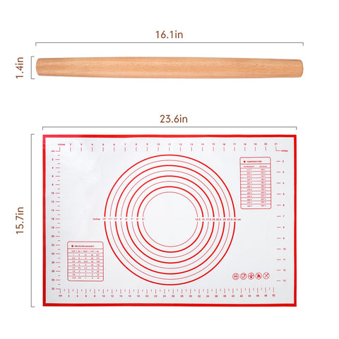 QUELLANCE beech wood rolling pin delivers durable, smooth control.