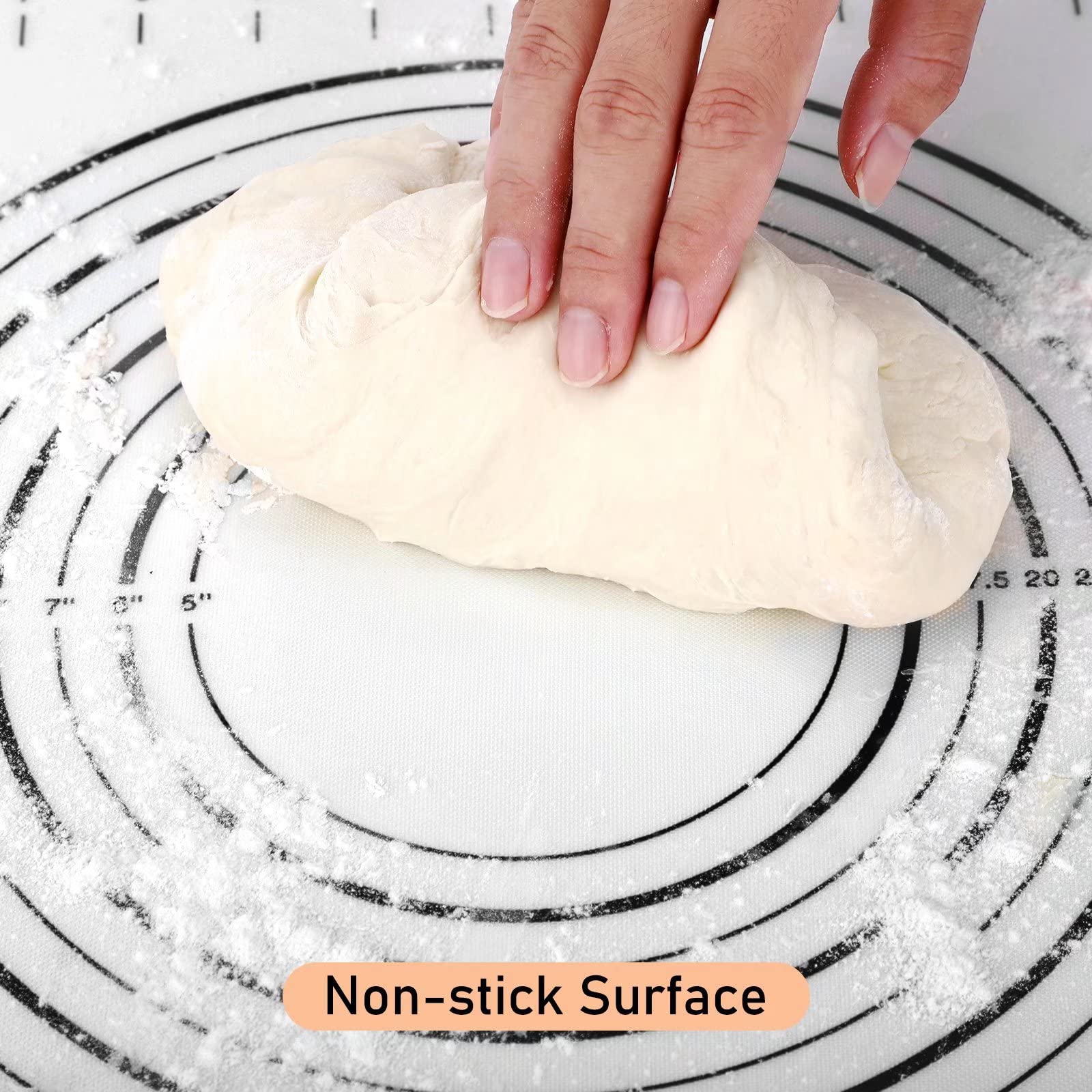 QUELLANCE nonstick surface makes rolling dough easier with less sticking.
