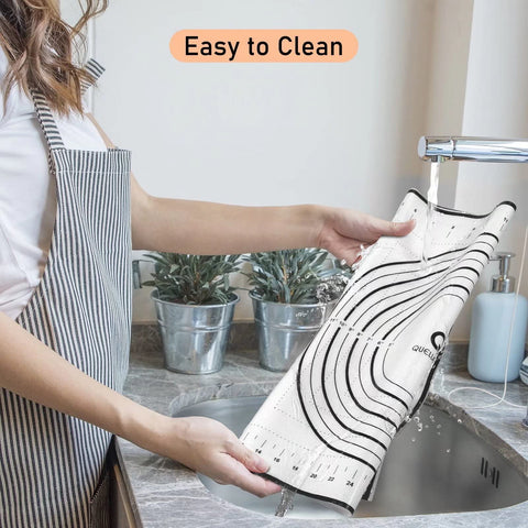 QUELLANCE ultra-thin 0.4 mm mat folds for compact storage.