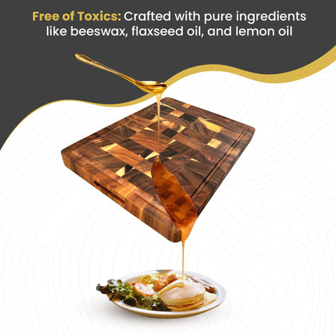 QUELLUXE spacious 20x15 inch surface for meal prep