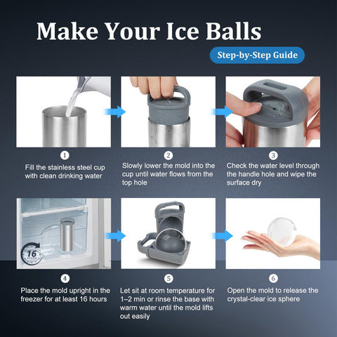 QueScxub slow melt cubes help preserve drink flavor.