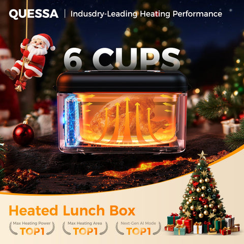 Quessa all-round heating technology ensures even warmth across the dish.