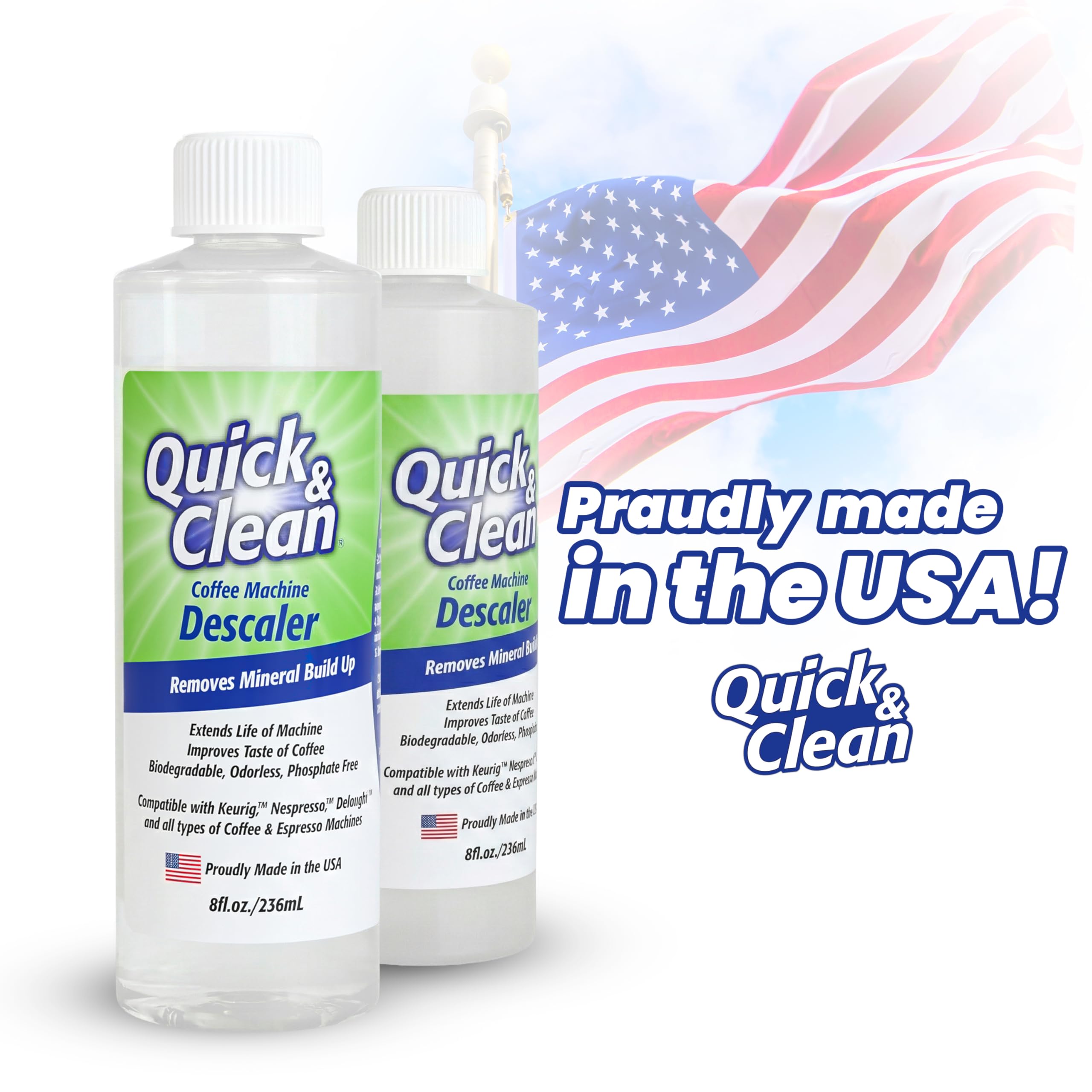 Quick & Clean descaler compatibility chart signals universal use across machines