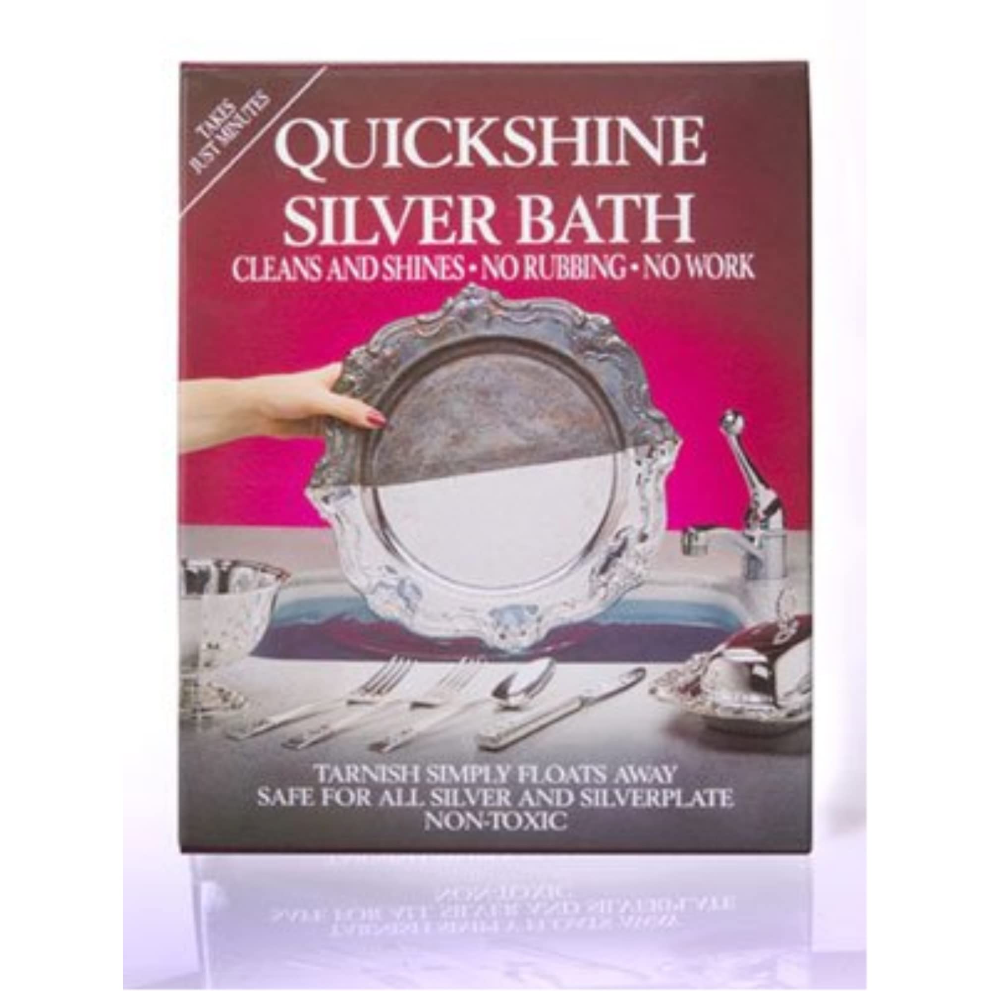 Quickshine Silver Clean And Shine Bath bottle with odorless formula for a fresh bathroom