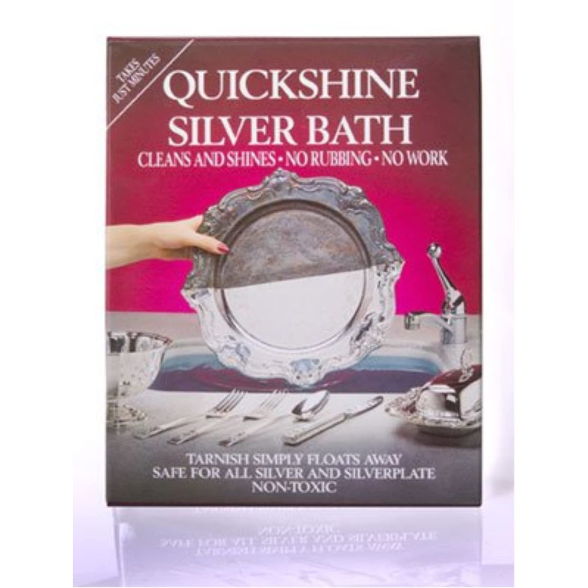 Quickshine Silver Clean And Shine Bath bottle with odorless formula for a fresh bathroom