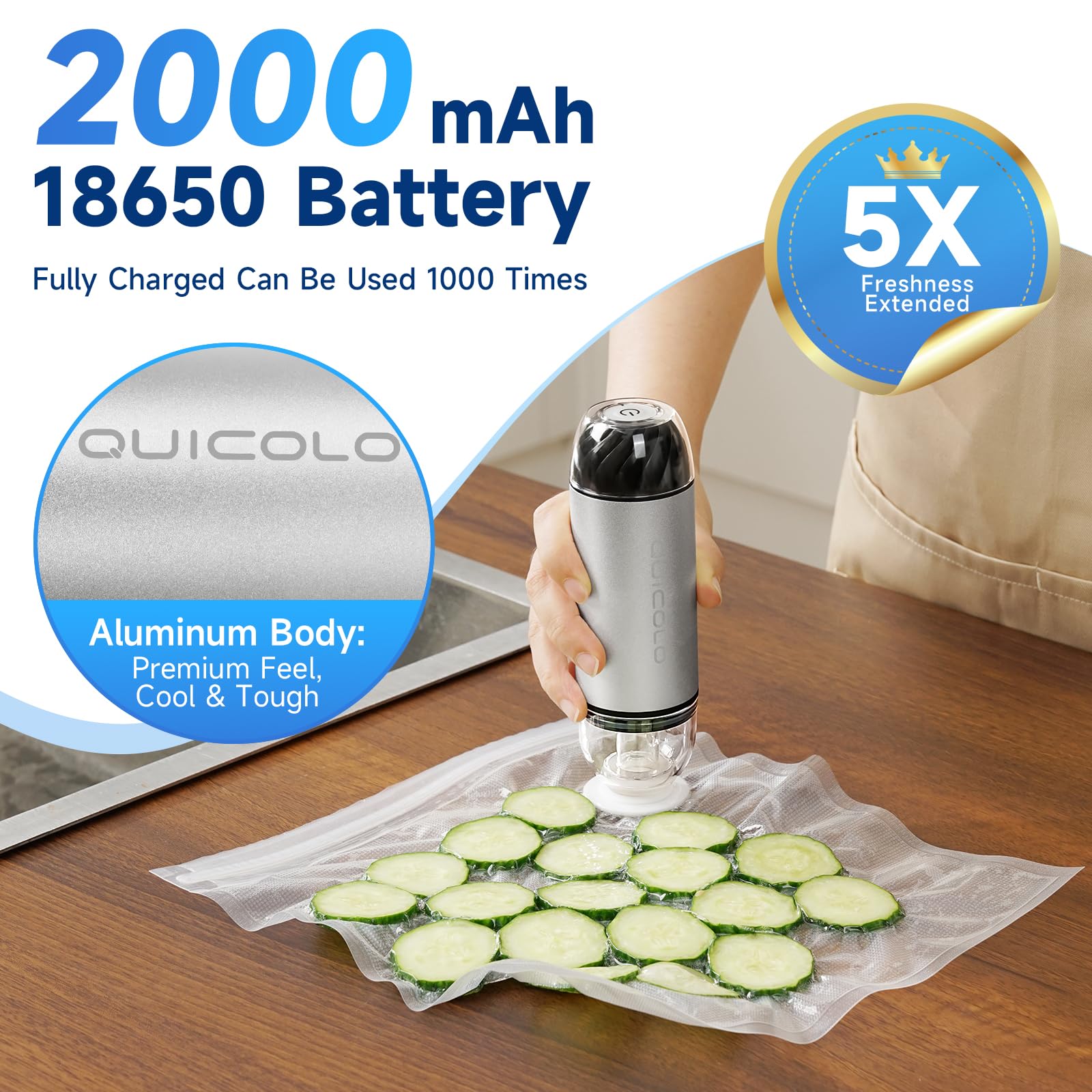 Quicolo 30 reusable bags shown for extended storage.