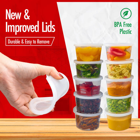Premium heavy-duty quality suitable for sauces, soups, salads, and snacks.