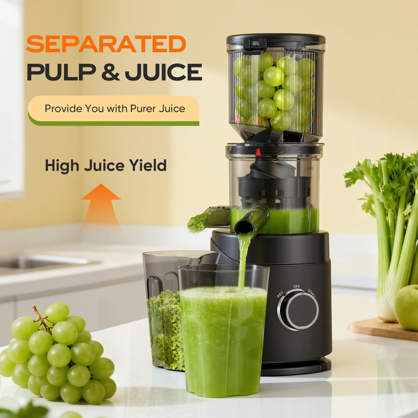 PSIIDAN juicer operates quietly for early mornings.