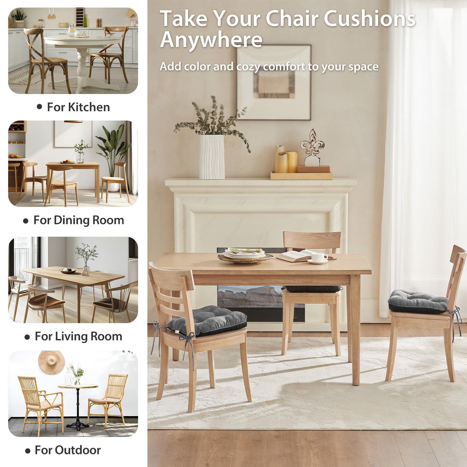 Quilmfoam chair padding fits dining and kitchen chairs.