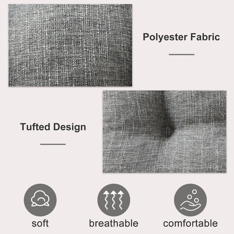 Quilmfoam lightweight cushions for easy transport and storage.
