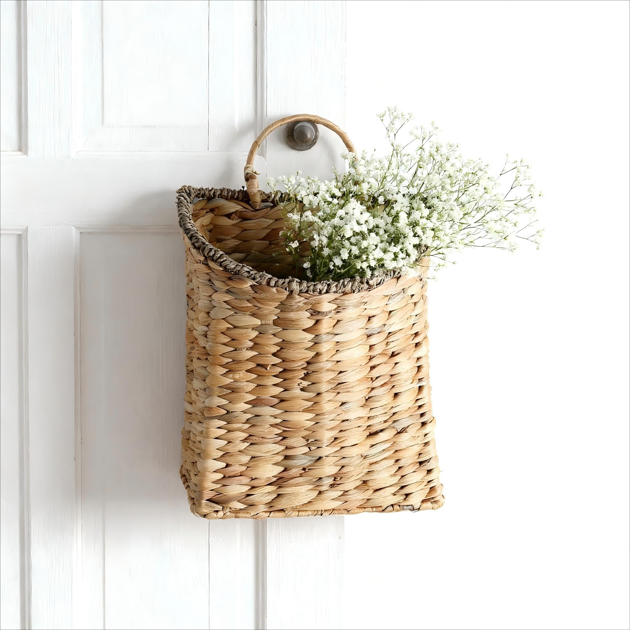 Quincry door decor basket adds rustic charm to any wall.