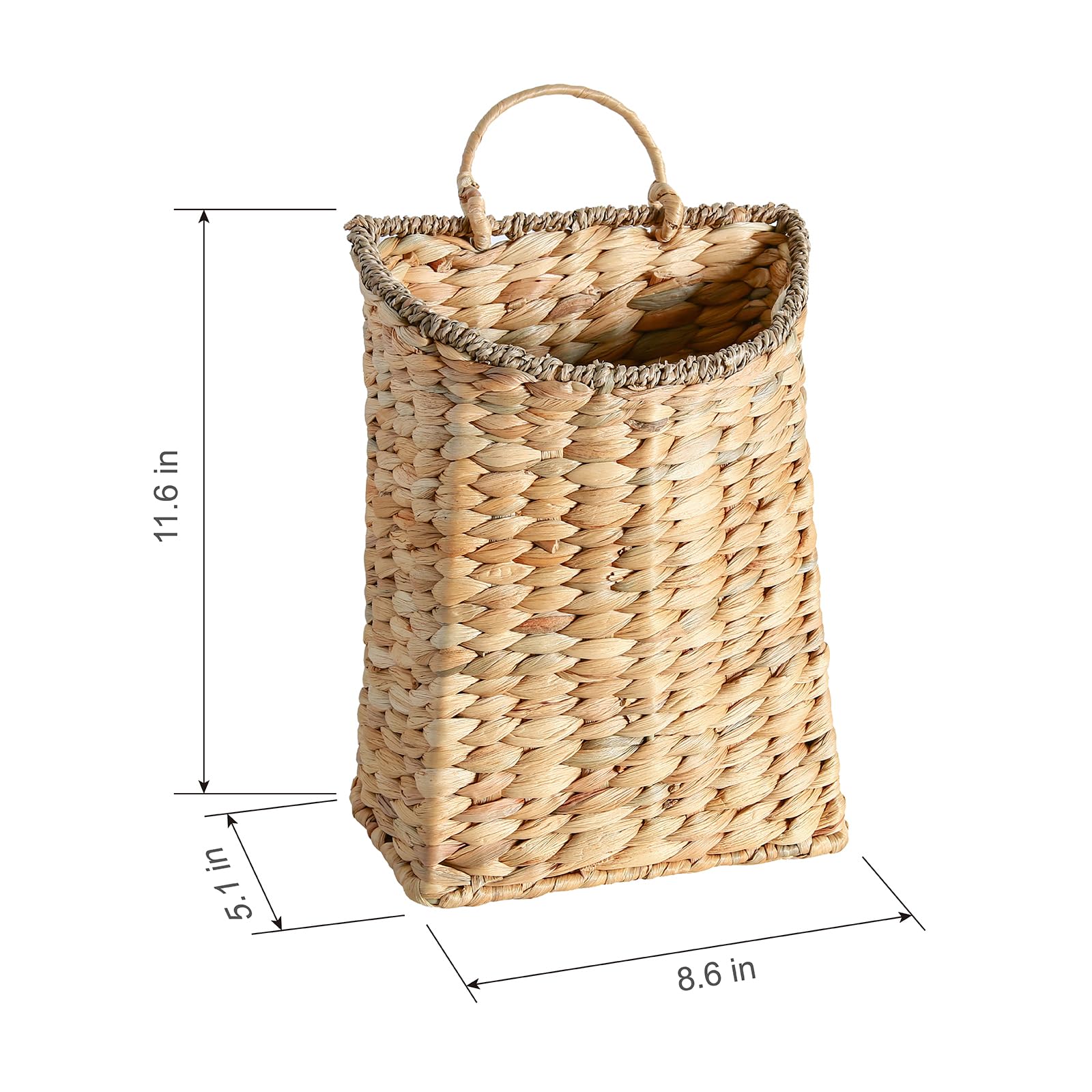 Quincry outdoor wicker planter safe for covered patios and porches.