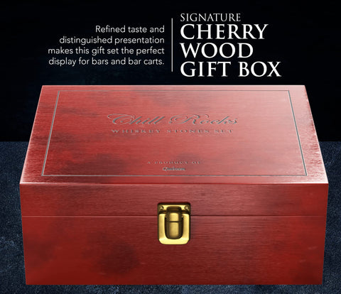 Cherry wood gift box enhances the unboxing experience
