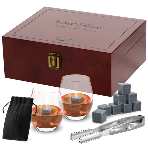 Quiseen no-spill whiskey glasses with thick, stable bases