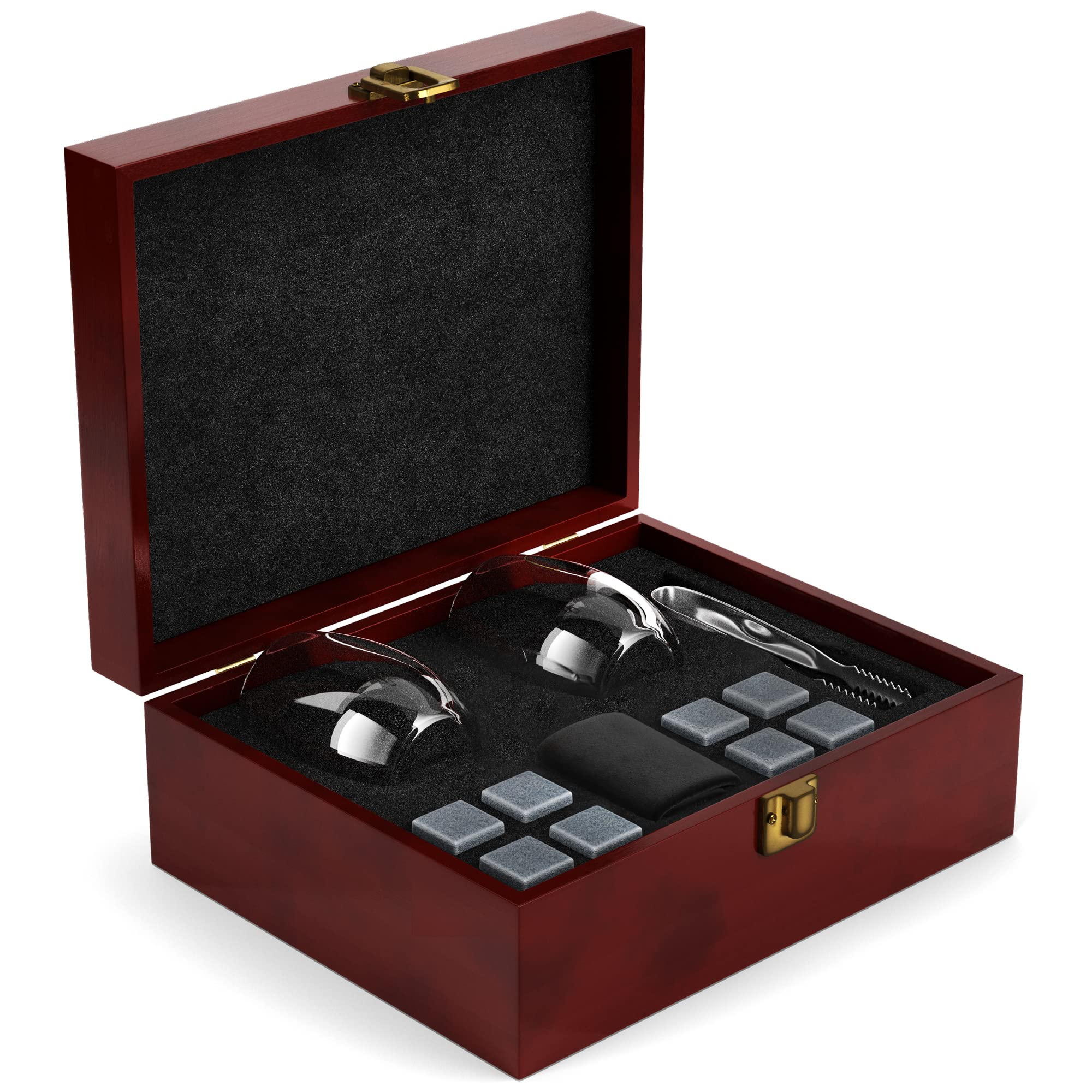 Unboxing moment with a sophisticated whiskey gift presentation