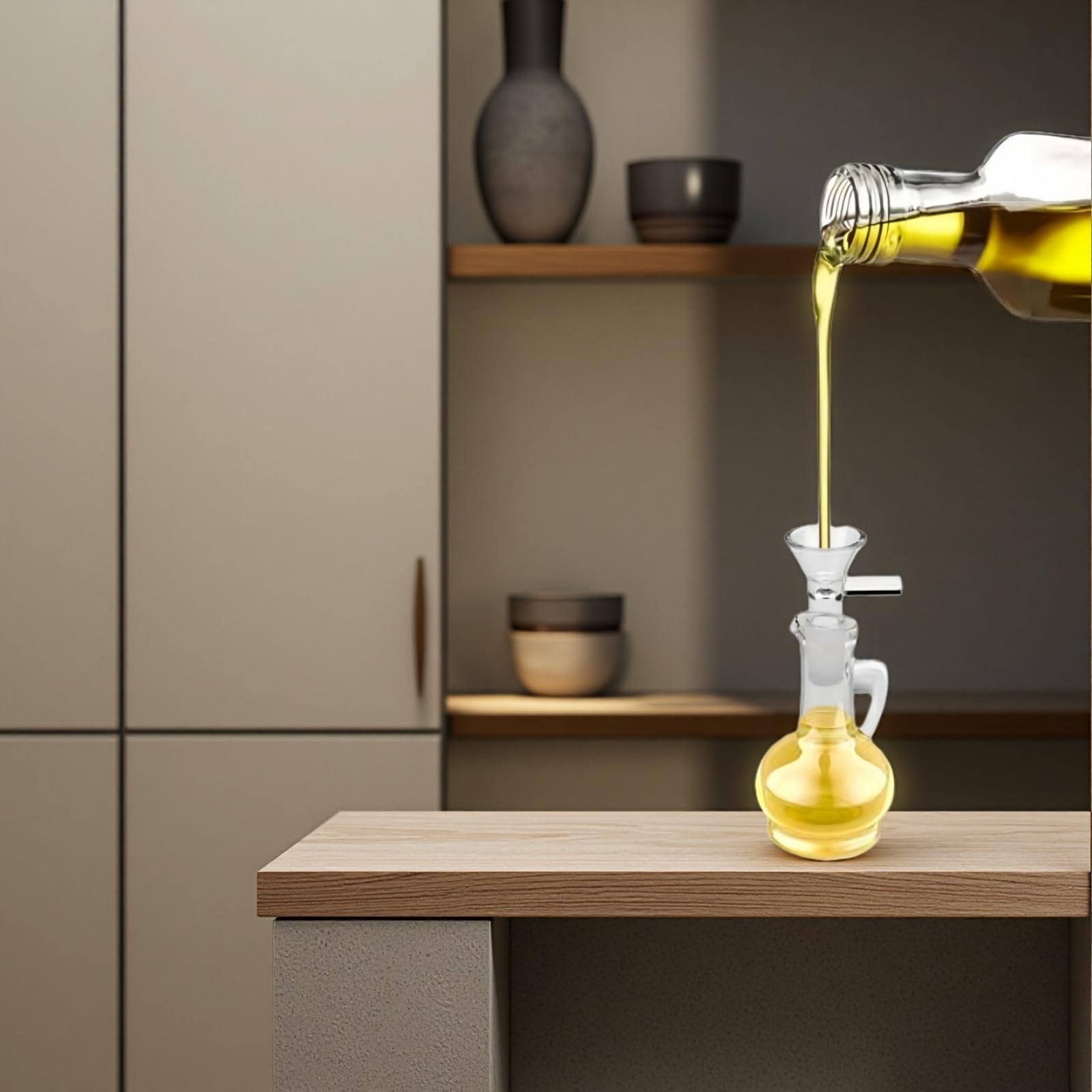 Qulfimea kitchen funnel collection simplifies transferring oils and sauces.