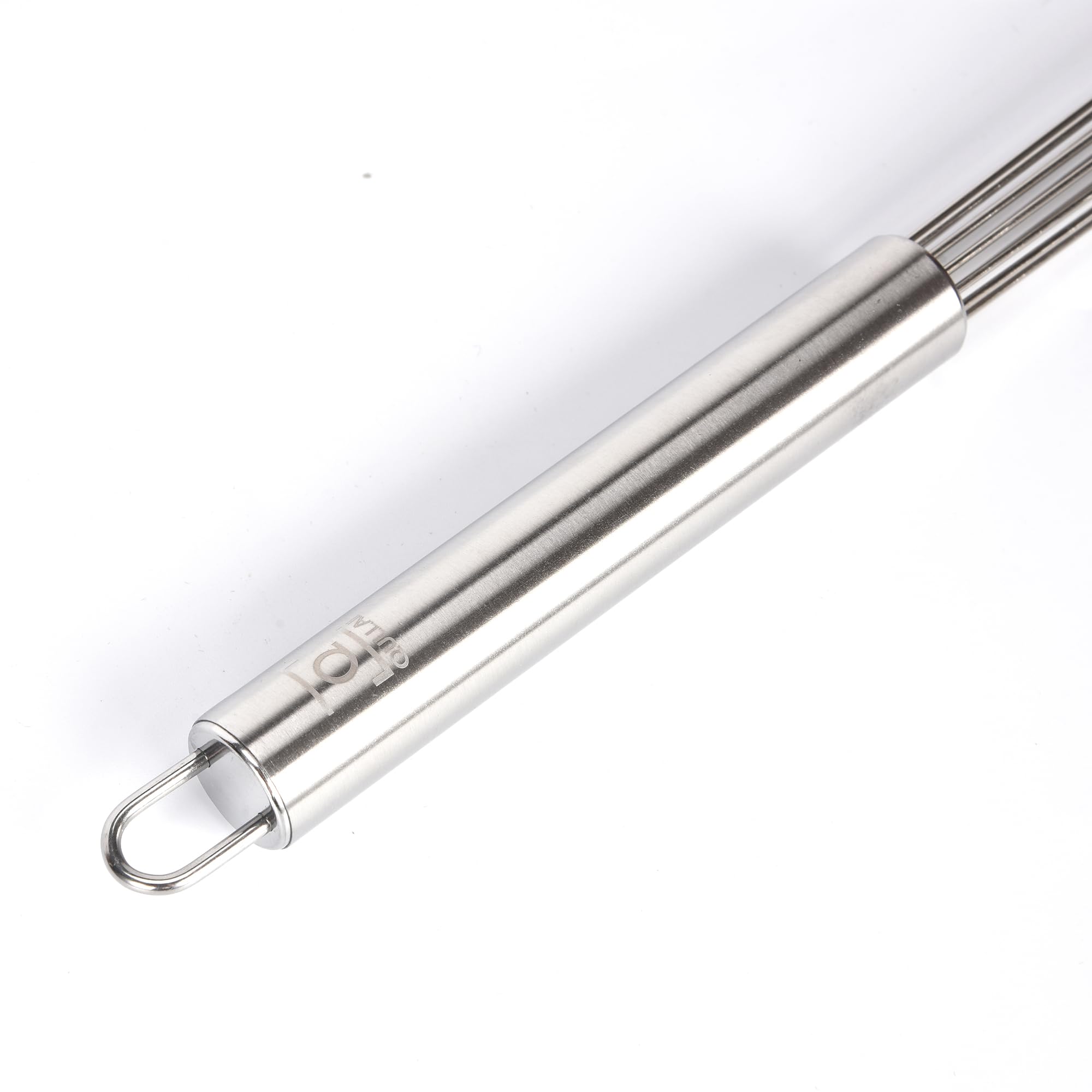 QULLAI Stanless Steel Whisk cleans quickly under running water.